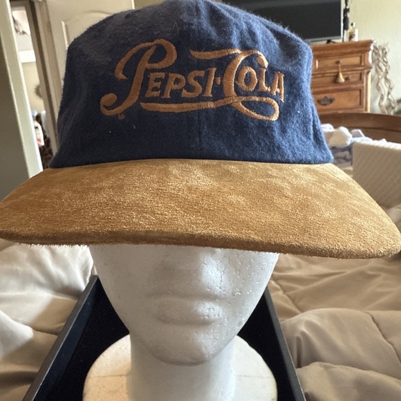 Pepsi Other - Pepsi Cola‎ Adjustable Hat Suede Bill Embroidered And Structured 3922
